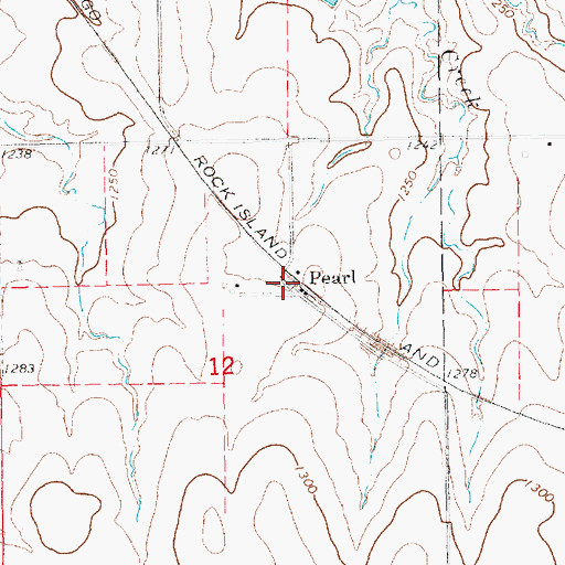 Topographic Map of Alida Pearl Co - Operative Association Grain Elevator Number 2, KS
