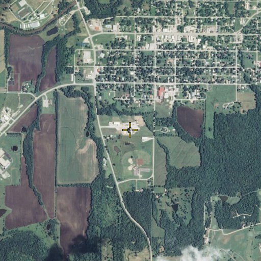 Aerial/Satellite Image of Beachner Grain Elevator Number 25, KS