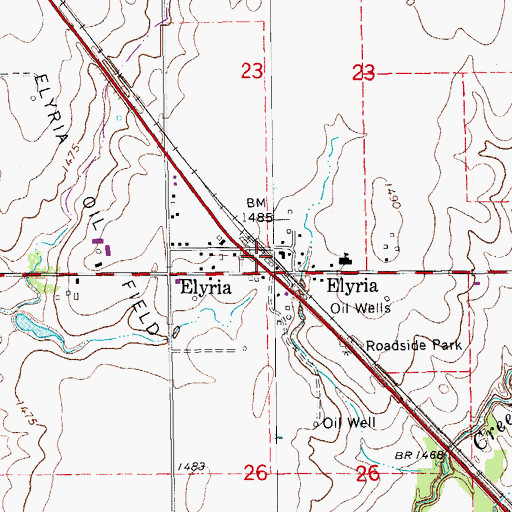 Topographic Map of Team Marketing Alliance Grain Elevator Number 11, KS