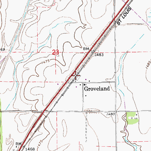 Topographic Map of Team Marketing Alliance Grain Elevator Number 16, KS