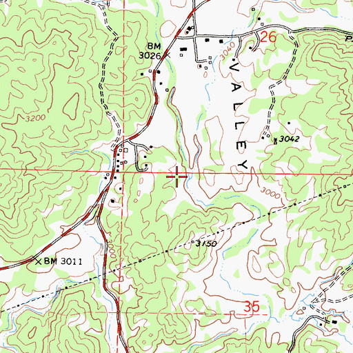 Topographic Map of Angel Creek, CA