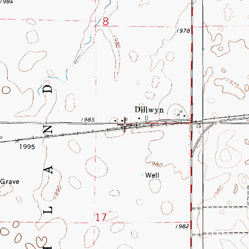 Topographic Map of Kanza Co - Operative Association Grain Elevator Number 4, KS