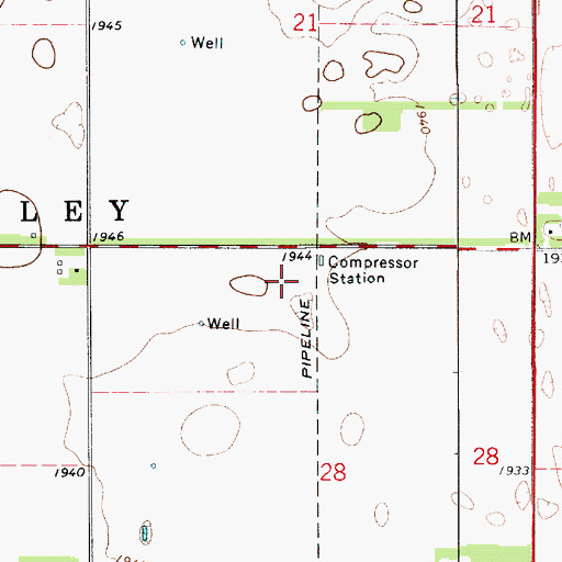Topographic Map of Kanza Co - Operative Association Grain Elevator Number 5, KS