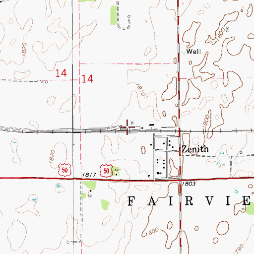 Topographic Map of Kanza Co - Operative Association Grain Elevator Number 10, KS
