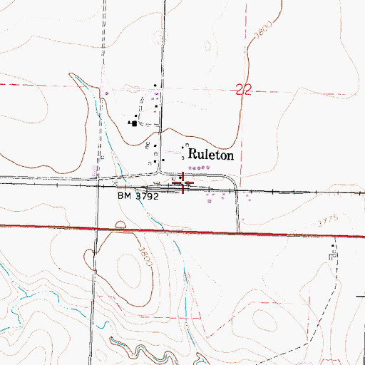 Topographic Map of Stockholm Grain Elevator Number 1, KS