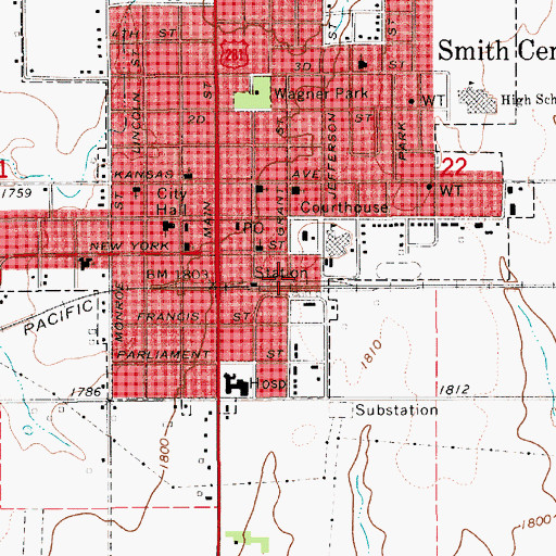 Topographic Map of Central Plains Co - Operative Grain Elevator Number 1, KS