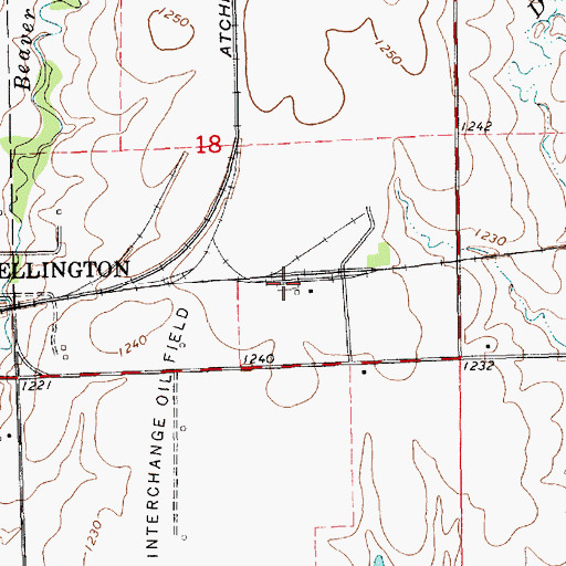 Topographic Map of Scoular Company Grain Elevator Number 4, KS