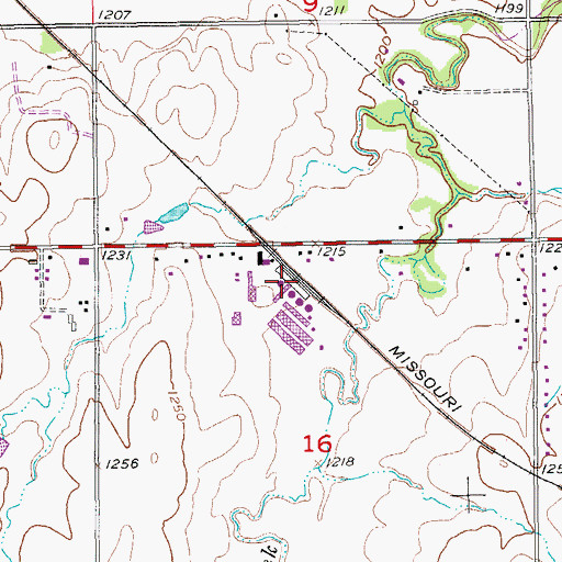 Topographic Map of Scoular Company Grain Elevator Number 1, KS