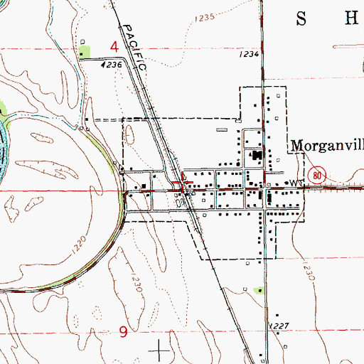 Topographic Map of Farmers Co - Operative Elevator Association Grain Elevator Number 1, KS