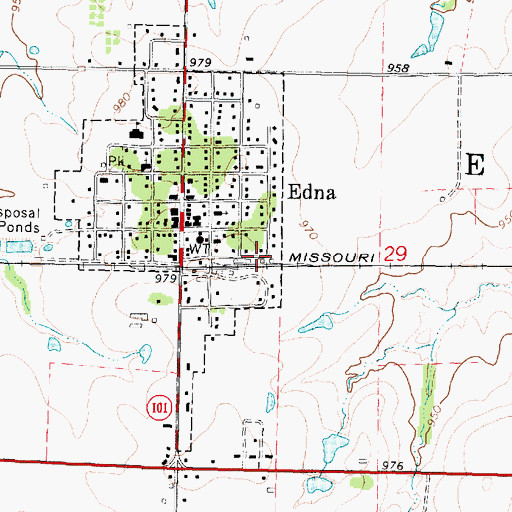Topographic Map of Bartlett Co - Operative Association Grain Elevator Number 3, KS