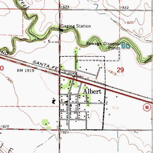 Topographic Map of Great Bend Co - Operative Association Grain Elevator Number 2, KS
