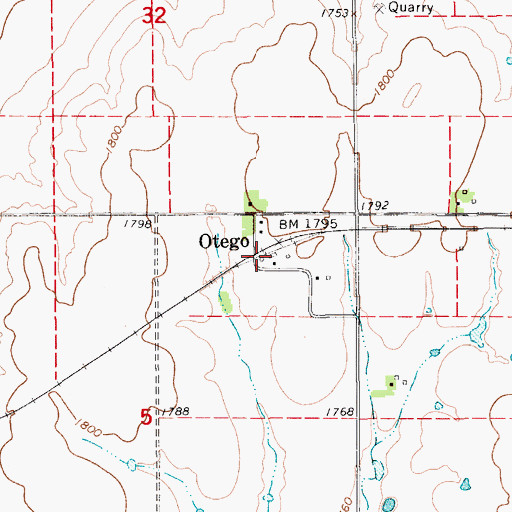 Topographic Map of Esbon Grain and Fertilizer Grain Elevator Number 2, KS