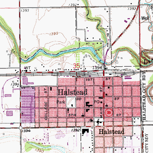 Topographic Map of Team Marketing Alliance Grain Elevator Number 17, KS