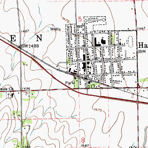 Topographic Map of Team Marketing Alliance Grain Elevator Number 18, KS