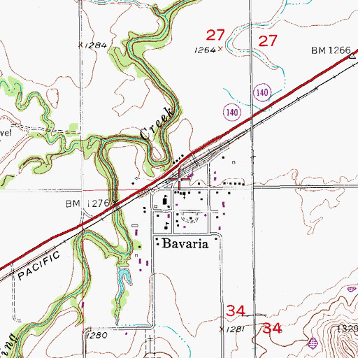 Topographic Map of Team Marketing Alliance Grain Elevator Number 2, KS