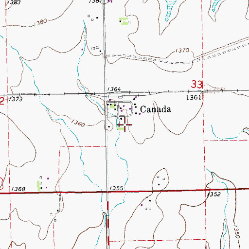 Topographic Map of Team Marketing Alliance Grain Elevator Number 7, KS