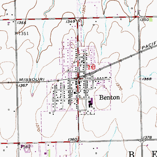 Topographic Map of Team Marketing Alliance Grain Elevator Number 3, KS