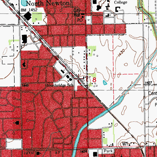 Topographic Map of Team Marketing Alliance Grain Elevator Number 29, KS