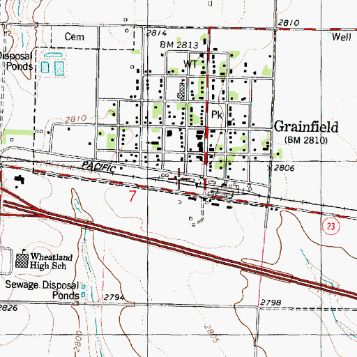 Topographic Map of Frontier Agricultural Grain Elevator Number 16, KS