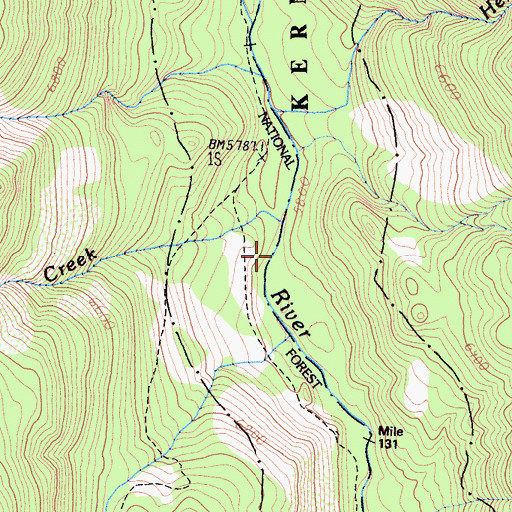 Topographic Map of Angora Creek, CA