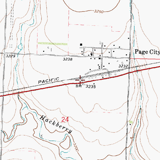 Topographic Map of Frontier Agricultural Grain Elevator Number 9, KS