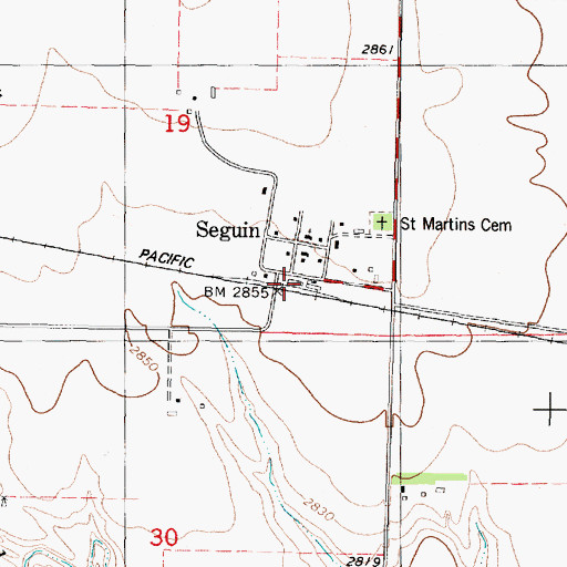 Topographic Map of Frontier Agricultural Grain Elevator Number 11, KS