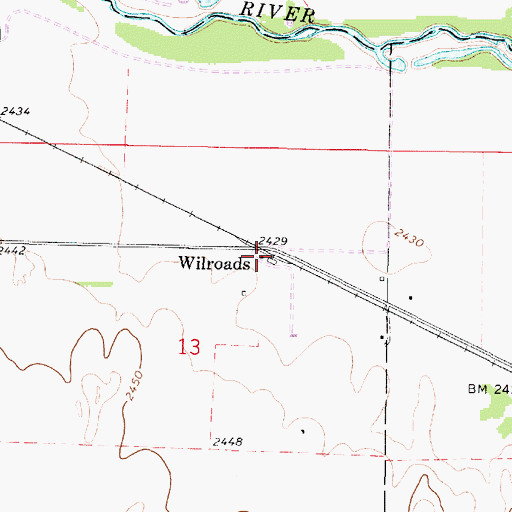 Topographic Map of Right Co - Operative Association Grain Elevator Number 8, KS