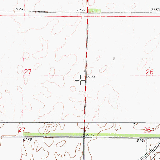 Topographic Map of Southern Plains Co - Operative at Lewis Kansas Grain Elevator Number 4, KS