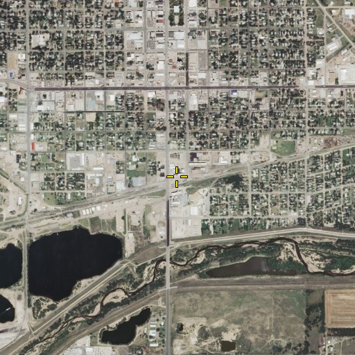 Aerial/Satellite Image of Great Bend Co - Operative Association Grain Elevator Number 1, KS