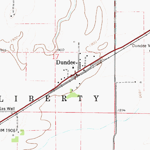 Topographic Map of Great Bend Co - Operative Association Grain Elevator Number 2, KS