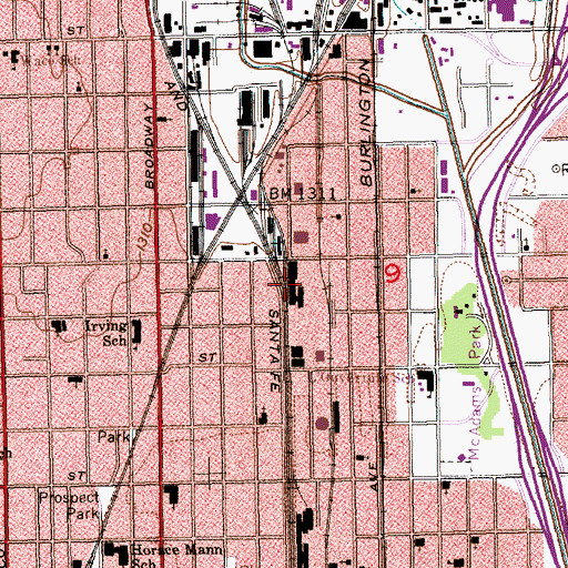 Topographic Map of Cereal Food Processors Grain Elevator Number 1, KS