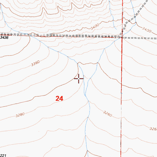 Topographic Map of Antelope Canyon, CA