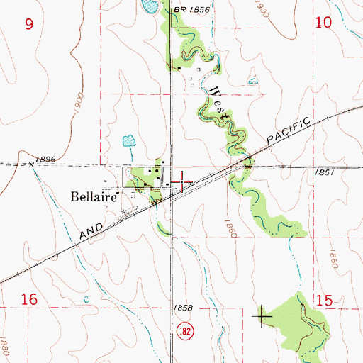 Topographic Map of Midway Co - Operative Association Grain Elevator Number 3, KS