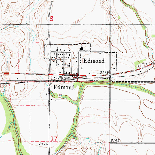 Topographic Map of Hi-Plains Co - Operative Association Grain Elevator Number 3, KS