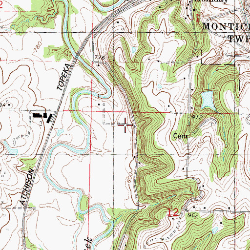 Topographic Map of Kansas City Ice Center, KS