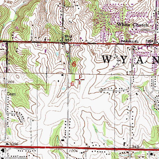 Topographic Map of Select Specialty Hospital - Kansas City, KS