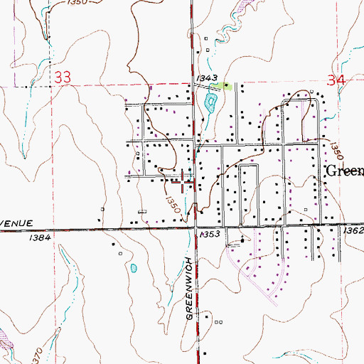 Topographic Map of Wichita Fire Department Station 20, KS