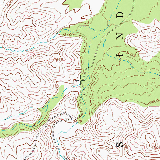 Topographic Map of Bull Canyon, AZ