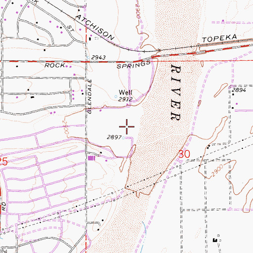 Topographic Map of Antelope Valley, CA