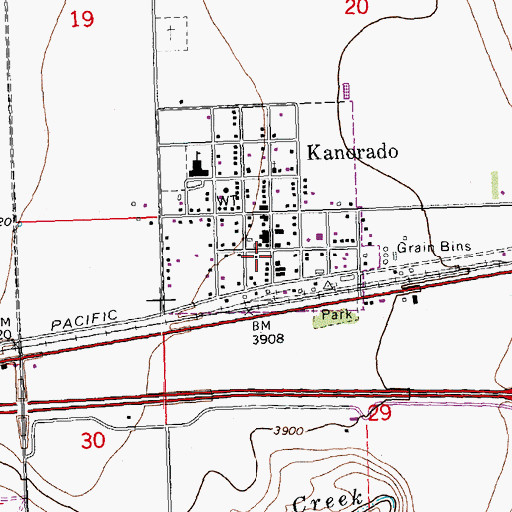 Topographic Map of Sherman County Fire Department Kanorado, KS