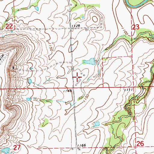 Topographic Map of North Salem Fire Department, KS