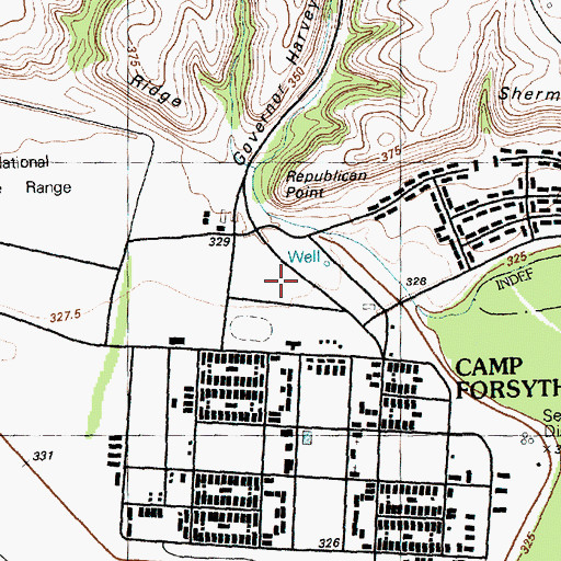 Topographic Map of Fort Riley Fire Department Station 5, KS
