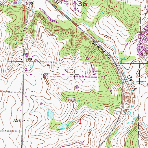 Topographic Map of Lenexa Fire Department Station 5, KS