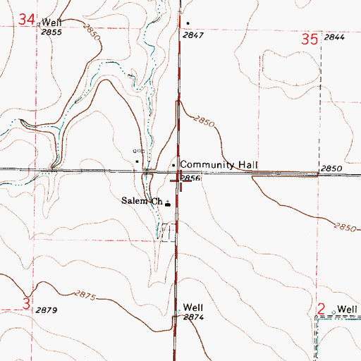 Topographic Map of Lockport Township Fire Department, KS