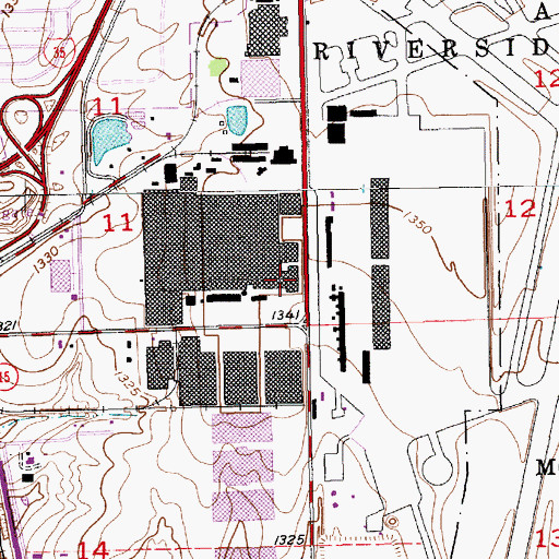 Topographic Map of Spirit Aero Systems Fire Department, KS