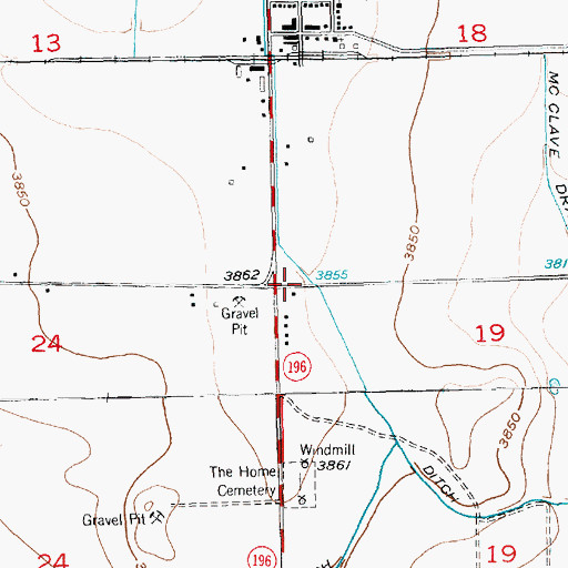 Topographic Map of Hasty - McClave Fire Department, CO