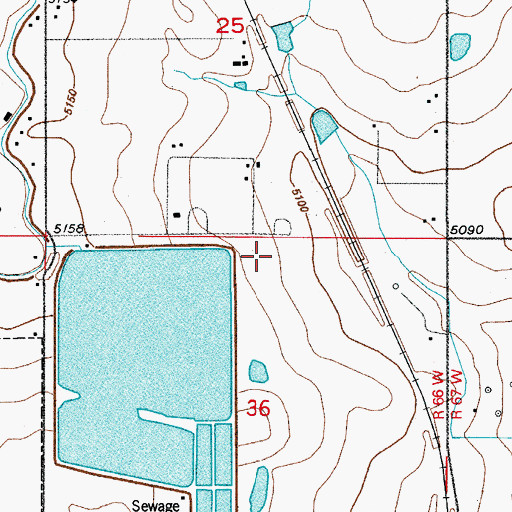 Topographic Map of North Metro Fire Rescue District Training Center, CO