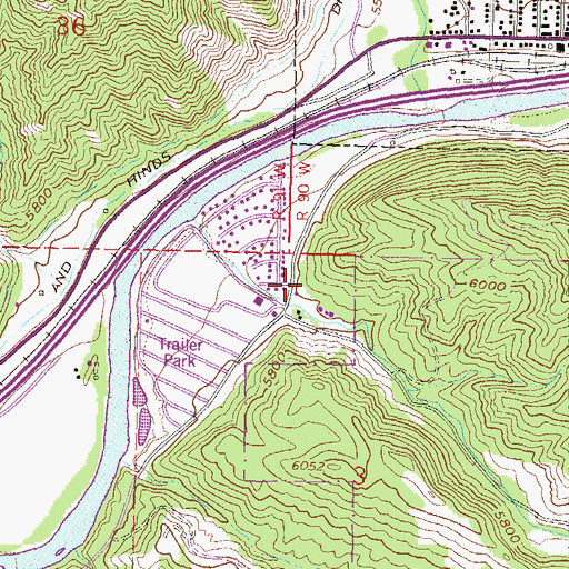 Topographic Map of Colorado River Fire Rescue - Station 63, CO