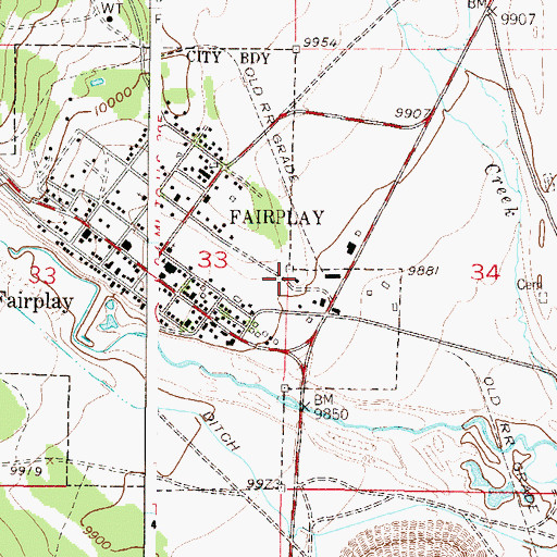 Topographic Map of South Park Ambulance District, CO
