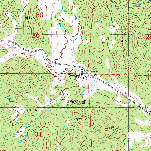 Topographic Map of Northwest Fremont Emergency Medical Services, CO